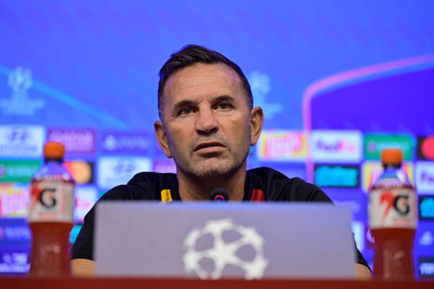 Ahead of Galatasaray v Barcelona - UEFA Champions League ISTANBUL, TURKIYE - OCTOBER 12: Galatasaray head coach Okan Buruk speaks during a press conference, PK, Pressekonferenz at the Kemerburgaz Metin Oktay Training Facilities in Istanbul, Turkiye, on October 12, 2026, ahead of the UEFA Champions League Matchday 2 clash between Galatasaray and Barcelona. Cem Tekkesinoglu Anadolu Istanbul Turkey. Editorial use only. Please get in touch for any other usage. Copyright: x2026xAnadoluxCemxTekkesinoglux