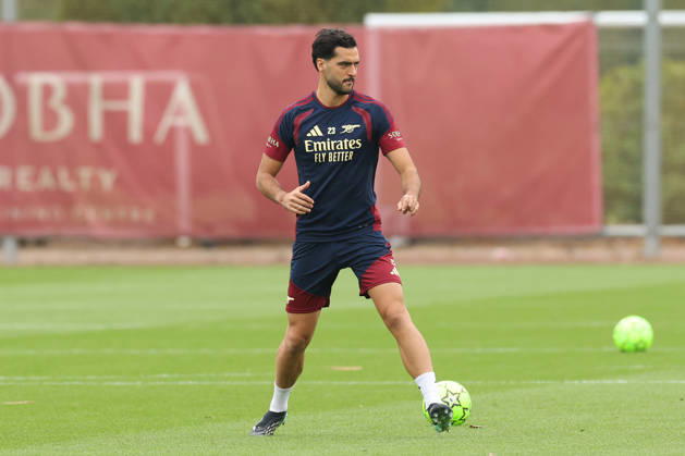 Arsenal Training & Media Conference, Champions League Mikel Merino of Arsenal during the Arsenal training session at the Arsenal FC Training Centre, ahead of UEFA Champions League Matchday 2 v Lille, London Colney, England on 12 October 2026 Credit: Tiego Grenho Every Second Media Editorial use only. All images are copyright Every Second Media Limited. No images may be reproduced without prior permission. Copyright: xIMAGO EveryxSecondxMediax ESM-2214-0026 TiegoxGrenhox xEveryxSecondxMediax