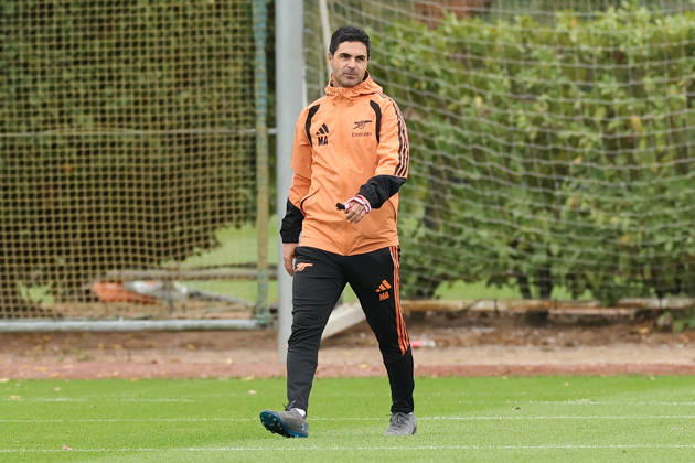 Arsenal Training & Media Conference, Champions League Arsenal Manager, Mikel Arteta during the Arsenal training session at the Arsenal FC Training Centre, ahead of UEFA Champions League Matchday 2 v Lille, London Colney, England on 12 October 2026 Credit: Tiego Grenho Every Second Media Editorial use only. All images are copyright Every Second Media Limited. No images may be reproduced without prior permission. Copyright: xIMAGO EveryxSecondxMediax ESM-2214-0040 TiegoxGrenhox xEveryxSecondxMediax