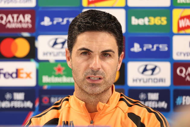 Arsenal Training & Media Conference, Champions League Arsenal Manager, Mikel Arteta during the Arsenal media conference at the Arsenal FC Training Centre, ahead of UEFA Champions League Matchday 2 v Lille, London Colney, England on 12 October 2026 Credit: Tiego Grenho Every Second Media Editorial use only. All images are copyright Every Second Media Limited. No images may be reproduced without prior permission. Copyright: xIMAGO EveryxSecondxMediax ESM-2214-0051 TiegoxGrenhox xEveryxSecondxMediax