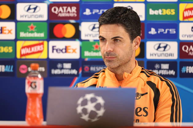 Arsenal Training & Media Conference, Champions League Arsenal Manager, Mikel Arteta during the Arsenal media conference at the Arsenal FC Training Centre, ahead of UEFA Champions League Matchday 2 v Lille, London Colney, England on 12 October 2026 Credit: Tiego Grenho Every Second Media Editorial use only. All images are copyright Every Second Media Limited. No images may be reproduced without prior permission. Copyright: xIMAGO EveryxSecondxMediax ESM-2214-0057 TiegoxGrenhox xEveryxSecondxMediax