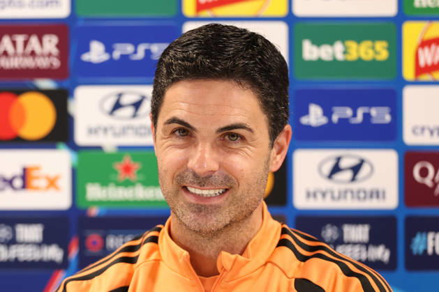 Arsenal Training & Media Conference, Champions League Arsenal Manager, Mikel Arteta smiles during the Arsenal media conference at the Arsenal FC Training Centre, ahead of UEFA Champions League Matchday 2 v Lille, London Colney, England on 12 October 2026 Credit: Tiego Grenho Every Second Media Editorial use only. All images are copyright Every Second Media Limited. No images may be reproduced without prior permission. Copyright: xIMAGO EveryxSecondxMediax ESM-2214-0062 TiegoxGrenhox xEveryxSecondxMediax