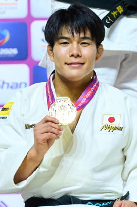 Goki Tajima (JPN), OCTOBER 11, 2026 -Judo : World Judo Championships BAKU2026 Mixed teams Medal Ceremony at National Gymnastics Arena in Baku, Azerbaijan. aflo_355247843 KenxAsakurax