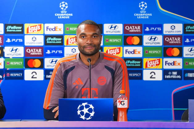 Soccer, Champions League 2026–2027, Viking, Bayern Munich, Stavanger, October 12, 2026: Bayern Munich’s Jonathan Tah during a press conference ahead of training at Lyse Arena in Stavanger, the day of the Champions League match between Viking and Bayern Munich. Photo: Lise Aserud, NTB, Stavanger, Norway. EDITORIAL USE ONLY. RESTRICTED USE FOR BETTING COMPANIES Copyright: xLisexAserudxx xNTBx