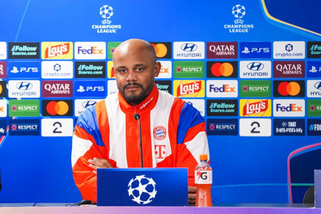 Soccer, Champions League 2026–2027, Viking, Bayern Munich, Stavanger, October 12, 2026. Bayern Munich coach Vincent Kompany during a press conference following a training session at Lyse Arena in Stavanger, the day of the Champions League match between Viking and Bayern Munich. Photo: Lise Aserud, NTB, Stavanger, Norway. EDITORIAL USE ONLY. RESTRICTED USE FOR BETTING COMPANIES Copyright: xLisexAserudxx xNTBx