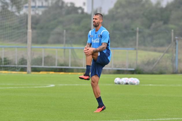 Foto IPP Felice De Martino Castel Volturno (Ce) 12 10 2026 Allenamento Napoli pre gara Champions League con il Villareal Nella foto: Leonardo Spinazzola Italy Photo Press World Copyright Castel Volturno italy ITALY  Copyright: xR4924_italyphotopressx