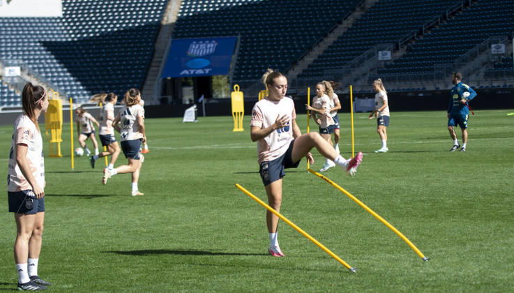 October 12, 2026, Chester, Pennsylvania, United States: SpainÃ¢â‚¬â ¢s national team, Nationalteam ¢â‚¬â ¢s players in action during training before SpainÃ¢â‚¬â ¢s match against the US WomenÃ¢â‚¬â ¢s national team at Subaru Park in Chester PA Chester United States - ZUMArf1_ 20261012_zaf_rf1_018 Copyright: xRickyxFitchettx
