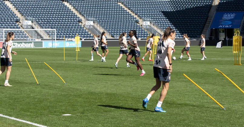 October 12, 2026, Chester, Pennsylvania, United States: SpainÃ¢â‚¬â ¢s national team, Nationalteam ¢â‚¬â ¢s players in action during training before SpainÃ¢â‚¬â ¢s match against the US WomenÃ¢â‚¬â ¢s national team at Subaru Park in Chester PA Chester United States - ZUMArf1_ 20261012_zaf_rf1_023 Copyright: xRickyxFitchettx