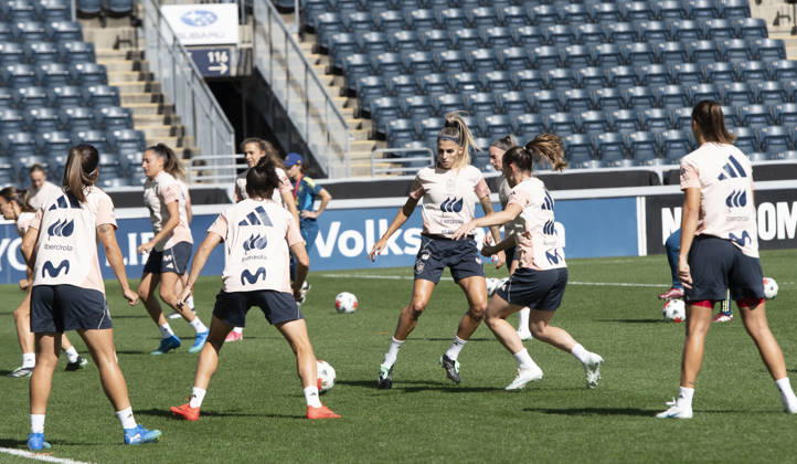 October 12, 2026, Chester, Pennsylvania, United States: SpainÃ¢â‚¬â ¢s national team, Nationalteam ¢â‚¬â ¢s players in action during training before SpainÃ¢â‚¬â ¢s match against the US WomenÃ¢â‚¬â ¢s national team at Subaru Park in Chester PA Chester United States - ZUMArf1_ 20261012_zaf_rf1_026 Copyright: xRickyxFitchettx