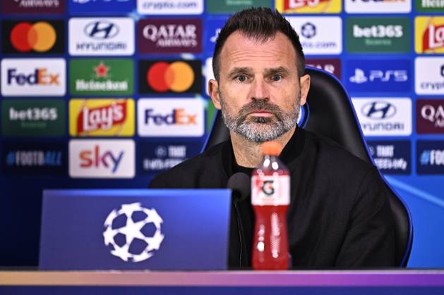 Inter Milan v Club Brugge - UEFA Champions League Media Activities 12 10 2026 MILAN, ITALY - OCTOBER 12 : Leko Ivan head coach of Club Brugge speaking with the media during a pre-match press conference, PK, Pressekonferenz ahead of the UEFA Champions League 2026 27 League Phase matchday 2 match between Inter Milan and Club Brugge on October 12, 2026 in Milan, Italy, 12 10 2026 Milan Italy Copyright: xTomasxSiskx