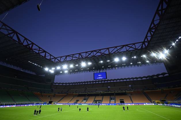 Inter Milan v Club Brugge - UEFA Champions League Media Activities 12 10 2026 MILAN, ITALY - OCTOBER 12 : Illustrative picture showing the San Siro Stadium with the players of Club Brugge ahead of the UEFA Champions League 2026 27 League Phase matchday 2 match between Inter Milan and Club Brugge on October 12, 2026 in Milan, Italy, 12 10 2026 Milan Italy Copyright: xTomasxSiskx