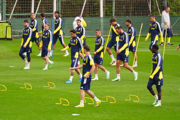 Fenerbahce complete preparations for Aston Villa clash in UEFA Champions League ISTANBUL, TURKIYE - OCTOBER 13: Fenerbahce players take part in a training session at Can Bartu Training Facilities as the team completes preparations for their away match against Aston Villa in the second week of the UEFA Champions League, in Istanbul, Turkiye, on October 13, 2026. Adem Kutucu Anadolu Istanbul Turkey. Editorial use only. Please get in touch for any other usage.  Copyright: x2026xAnadoluxAdemxKutucux