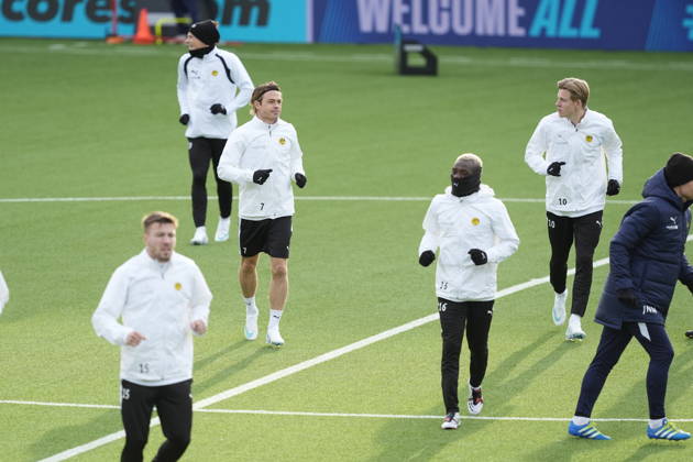 Soccer, Champions League 2026–2027, Bodo Glimt, Borussia Dortmund, Bodo 20261013, Bodo Glimt training at Aspmyra Stadium, the day of the Champions League match between Bodo Glimt and Borussia Dortmund. Photo: Terje Pedersen, NTB, Bodo, Norway. EDITORIAL USE ONLY. RESTRICTED USE FOR BETTING COMPANIES.  Copyright: xTerjexPedersenx xNTBx