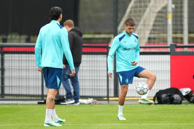 Training Champions League Feyenoord Rotterdam 2026 2027 Rotterdam - Theodoros Delianidis of Feyenoord Rotterdam in action during a training before the Champions League match against Como 1907. The training is set at Trainingscomplex 1908 on 13 October 2026 in Rotterdam, Netherlands. (Hero Images Yannick Verhoeven) Copyright: xYannickxVerhoevenx
