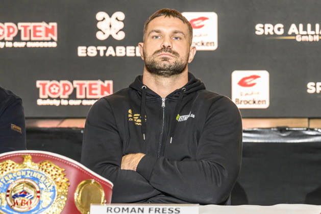 im Bild v.l.: Roman Fress, GER, Magdeburg, SES, Erste Pressekonferenz vor der SES-Box-Gala am Samstag, 14. November 2026, Messe Magdeburg, 13.10.2026, Copyright: HMBxMedia UwexKoch