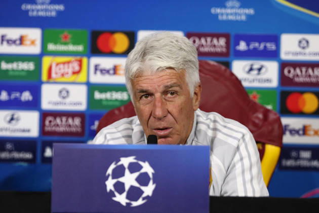 SOCCER - UEFA Champions League - AS Roma - press conference, PK, Pressekonferenz Photo by IPA ABACAPRESS.COM89631937 - October 13, 2026 Champions League: Press Conference with Gasperini and Malen Training Sessions In the photo: Gasperini (Photo by Gino Mancini) Roma Italy  Copyright: xIPAxSport ABACAx