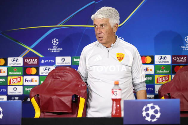 SOCCER - UEFA Champions League - AS Roma - press conference, PK, Pressekonferenz Photo by IPA ABACAPRESS.COM89631938 - October 13, 2026 Champions League: Gasperini and Malen Press Conference Training Sessions In the photo: Gasperini (Photo by Gino Mancini) Roma Italy  Copyright: xIPAxSport ABACAx