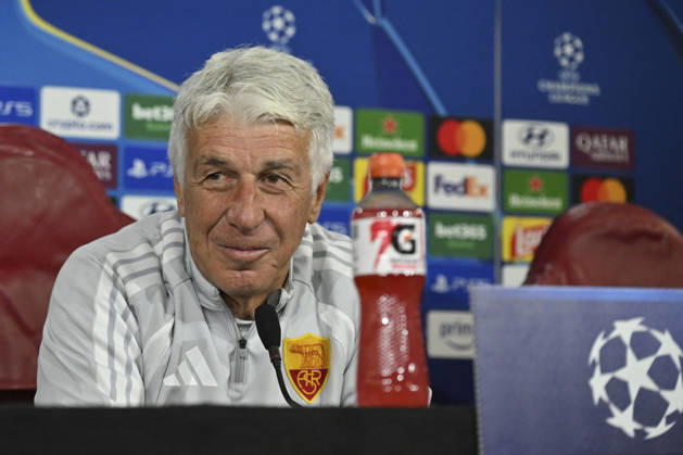SOCCER - UEFA Champions League - AS Roma - press conference, PK, Pressekonferenz Photo by IPA ABACAPRESS.COM89631939 - Gian Piero Gasperini, head coach of AS Roma, during the 2026–2027 UEFA Champions League match between AS Roma and Real Madrid, at the press conference and pre-match training session at the Trigoria Training Center on October 13, 2026, in Rome, Rome. During the AS Roma press conference for the UEFA Champions League soccer match in Rome, Italy, on October 13, 2026 Roma Italy  Copyright: xIPAxSport ABACAx