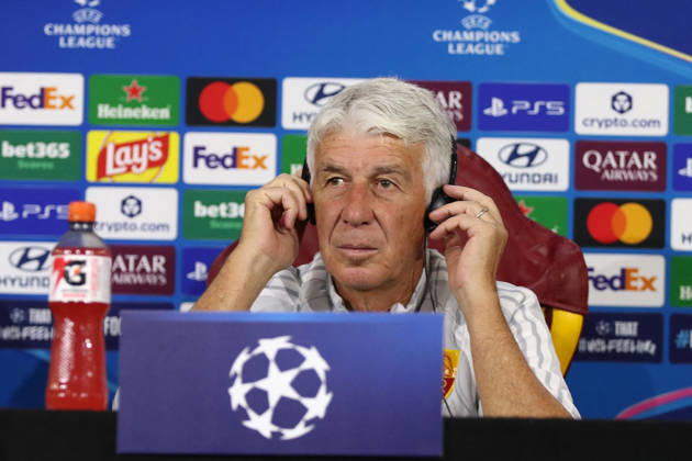 SOCCER - UEFA Champions League - AS Roma - press conference, PK, Pressekonferenz Photo by IPA ABACAPRESS.COM89631951 - October 13, 2026 Champions League: Press Conference with Gasperini and Malen Training Sessions In the photo: Gasperini (Photo by Gino Mancini) Roma Italy  Copyright: xIPAxSport ABACAx