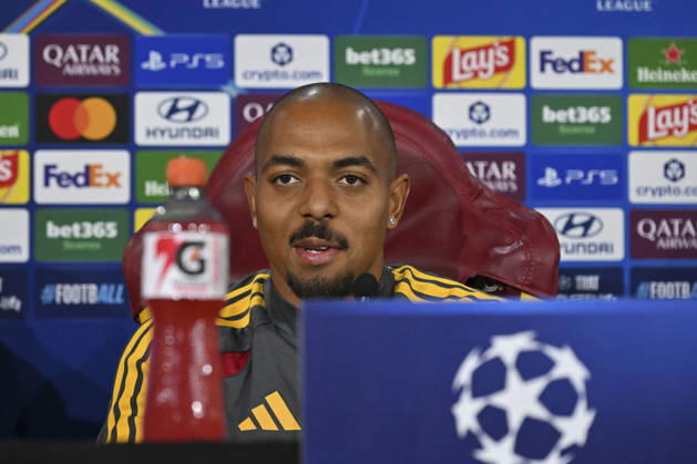 SOCCER - UEFA Champions League - AS Roma - press conference, PK, Pressekonferenz Photo by IPA ABACAPRESS.COM89631934 - Donyell Malen of Roma during the 2026-2027 UEFA Champions League match between AS Roma and Real Madrid, at the press conference and pre-match training session at the Trigoria Training Center on October 13, 2026, in Rome, Rome. during the AS Roma press conference for the UEFA Champions League soccer match in Rome, Italy, on October 13, 2026 Roma Italy  Copyright: xIPAxSport ABACAx