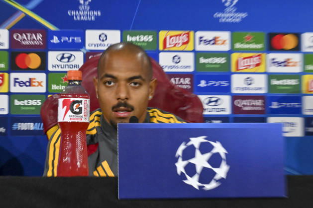 SOCCER - UEFA Champions League - AS Roma - press conference, PK, Pressekonferenz Photo by IPA ABACAPRESS.COM89631953 - Donyell Malen of Roma during the 2026–2027 UEFA Champions League match between AS Roma and Real Madrid, at the press conference and pre-match training session at the Trigoria Training Center on October 13, 2026, in Rome, Rome. during the AS Roma press conference for the UEFA Champions League soccer match in Rome, Italy, on October 13, 2026 Roma Italy  Copyright: xIPAxSport ABACAx