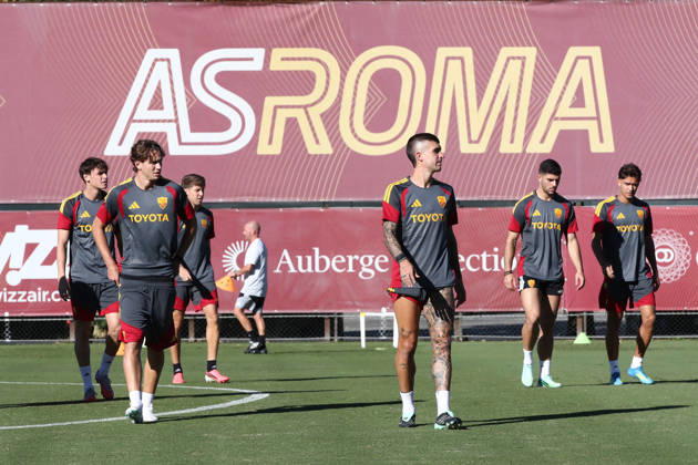 SOCCER - UEFA Champions League - AS Roma - press conference, PK, Pressekonferenz Photo by IPA ABACAPRESS.COM89637390 - October 13, 2026 Champions League: Gasperini and Malen Press Conference Training Sessions In the photo: Drills (Photo by Gino Mancini) Roma Italy  Copyright: xIPAxSport ABACAx