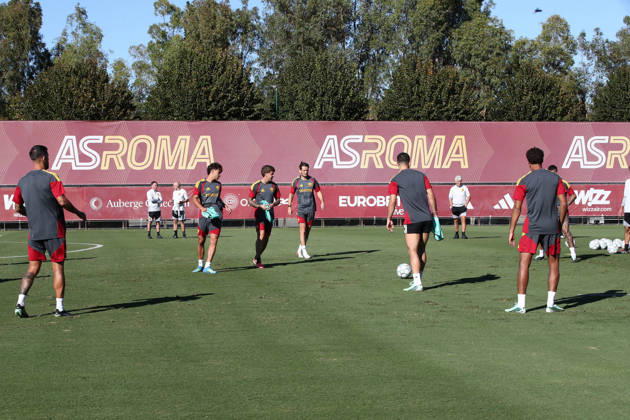 SOCCER - UEFA Champions League - AS Roma - press conference, PK, Pressekonferenz Photo by IPA ABACAPRESS.COM89637378 - October 13, 2026 Champions League: Gasperini and Malen Press Conference Training Sessions In the photo: Drills (Photo by Gino Mancini) Roma Italy  Copyright: xIPAxSport ABACAx