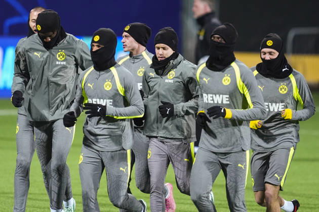 Soccer, Champions League 2026–2027, Bodo Glimt, Borussia Dortmund, Bodo, October 13, 2026: Borussia Dortmund trains at Aspmyra Stadium, the day of the Champions League soccer match between Bodo Glimt and Borussia Dortmund. Photo: Terje Pedersen, NTB, Bodo, Norway. EDITORIAL USE ONLY. RESTRICTED USE FOR BETTING COMPANIES. Copyright: xTerjexPedersenx xNTBx