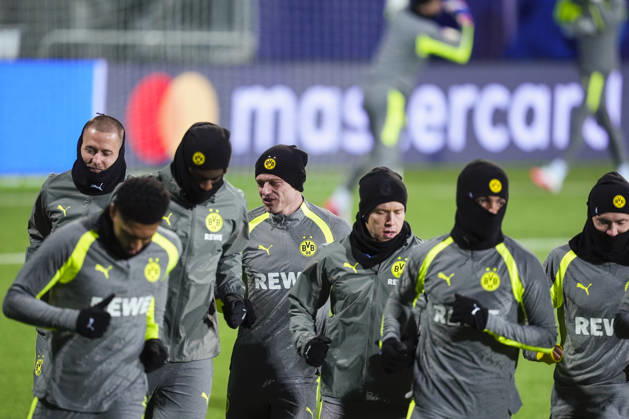 Soccer, Champions League 2026–2027, Bodo Glimt, Borussia Dortmund, Bodo, October 13, 2026: Borussia Dortmund s Julian Ryerson trains at Aspmyra Stadium, the day before the Champions League soccer match between Bodo Glimt and Borussia Dortmund. Photo: Terje Pedersen, NTB, Bodo, Norway. EDITORIAL USE ONLY. RESTRICTED USE FOR BETTING COMPANIES. Copyright: xTerjexPedersenx xNTBx