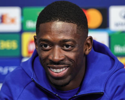UEFA Champions League press conference, PK, Pressekonferenz and open training Matchday 2 of 8 Manchester City v Paris Saint-Germain Ousmane Dembele of Paris Saint-Germain speaks during the UEFA Champions League press conference and open training Matchday 2 of 8 Manchester City vs Paris Saint-Germain at City Football Academy, Manchester, United Kingdom on 13 October 2026 (Photo by Mark Cosgrove News Images) Manchester City Football Academy Greater Manchester United, ManU Kingdom Copyright: xMarkxCosgrove NewsxImagesx