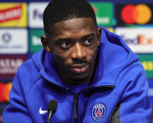 UEFA Champions League press conference, PK, Pressekonferenz and open training Matchday 2 of 8 Manchester City v Paris Saint-Germain Ousmane Dembele of Paris Saint-Germain speaks during the UEFA Champions League press conference and open training Matchday 2 of 8 Manchester City vs Paris Saint-Germain at City Football Academy, Manchester, United Kingdom on 13 October 2026 (Photo by Mark Cosgrove News Images) Manchester City Football Academy Greater Manchester United, ManU Kingdom Copyright: xMarkxCosgrove NewsxImagesx