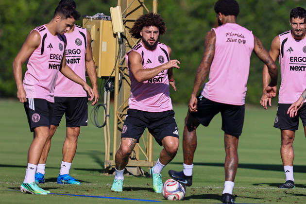 FORT LAUDERDALE, FL - OCTOBER 13: Inter Miami CF defender Maximiliano Falcon (37) is seen during an Inter Miami Training Session at Florida Blue Training Center on October 13, 2026 in Fort Lauderdale, Florida. (Photo by Chris Arjoon Icon Sportswire) SOCCER: OCT 13 Inter Miami CF Training EDITORIAL USE ONLY Icon2610130000031