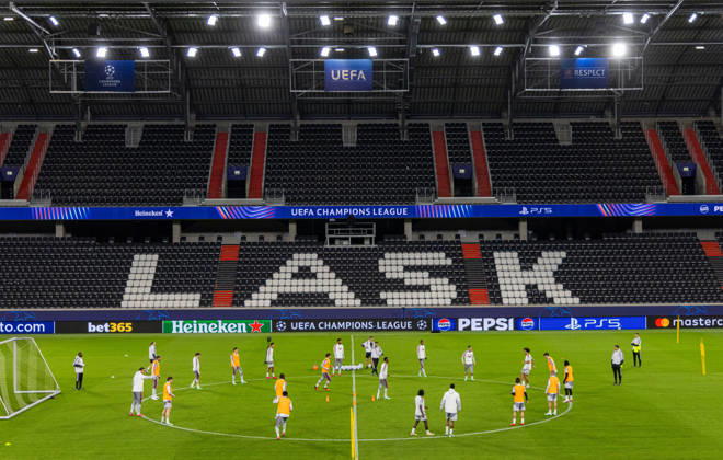 Football - UEFA Champions League - LASK v Liverpool FC - MD-1 LINZ, AUSTRIA - Tuesday, October 13, 2026: Liverpool players during a training session ahead of the UEFA Champions League 2026 27 League Phase MD2 match between LASK and Liverpool FC at the Oberösterreich Arena. (Photo by David Rawcliffe Propaganda) LINZ Oberösterreich Arena UPPER AUSTRIA AUSTRIA  Copyright: xDavidxRawcliffex P2026-10-13-LASK_Liverpool_MD-1_Training-12