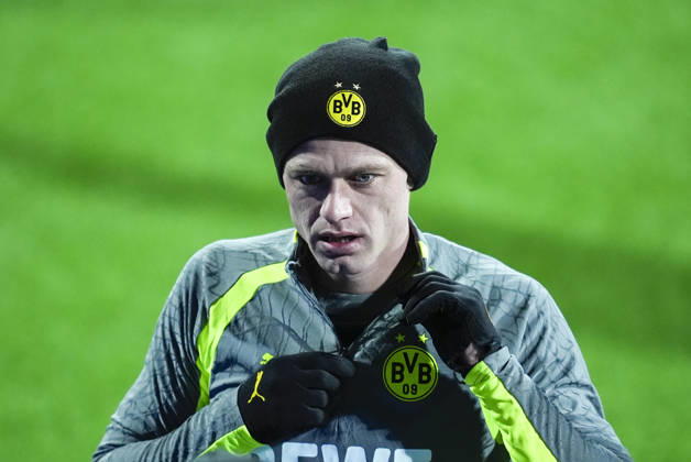 Champions League Bodo Glimt Borussia Dortmund Bodo 20261013 Julian Ryerson and Borussia Dortmund train at Aspmyra Stadium, the day of the Champions League soccer match between Bodo Glimt and Borussia Dortmund. Photo: Terje Pedersen, NTB, Bodo, Norway. EDITORIAL USE ONLY. RESTRICTED USE FOR BETTING COMPANIES.  Copyright: xTerjexPedersenx xNTBx
