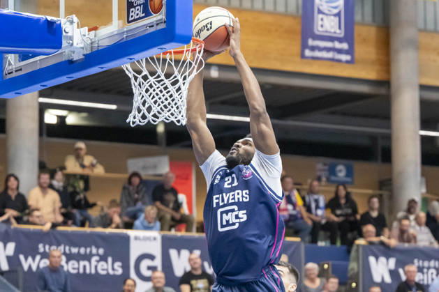 ENBL - 2026 2027 - Syntainics MBC vs.Bristol Flyers Weissenfels, Deutschland 13.Oktober 2026: Im Bild:Marcus Delpeche (Bristol) Weissenfels Stadthalle Sachsen-Anhalt Deutschland