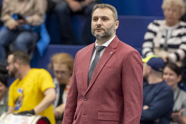 ENBL - 2026 2027 - Syntainics MBC vs.Bristol Flyers Weissenfels, Deutschland 13.Oktober 2026: Im Bild:Head Coach Vladimir Jovanovic (Weissenfels) Weissenfels Stadthalle Sachsen-Anhalt Deutschland