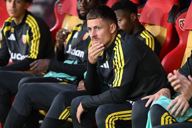 261013 RC Lens vs Sporting CP Thorgan Hazard (9) of RC Lens pictured during the Uefa Champions League matchday 2 game in the League phase in season 2026 - 2027 between Racing Club de Lens and Sporting CP Lisbon on October 13 , 2026 in Lens, France. (Photo by David Catry Sportpix) Lens Stade Bollaert Delelis France  Copyright: xSportpixxDavidxCatryx