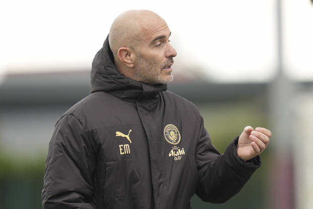 Manchester City Training, Champions League Manchester City manager Enzo Maresca speaks to a reporter before the training session ahead of UEFA Champions League matchday 2 vs Paris Saint-Germain, Manchester City at Joie Stadium, Etihad Campus, Manchester, England on 13 October 2026 Credit: Steve Flynn Every Second Media Editorial use only. All images are copyright Every Second Media Limited. No images may be reproduced without prior permission. Copyright: xIMAGO EveryxSecondxMediax ESM-2218-0147 StevexFlynnx xEveryxSecondxMediax