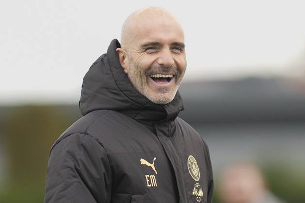 Manchester City Training, Champions League Manchester City manager Enzo Maresca was in a happy mood before the training session ahead of UEFA Champions League matchday 2 vs Paris Saint-Germain, Manchester City at Joie Stadium, Etihad Campus, Manchester, England on 13 October 2026 Credit: Steve Flynn Every Second Media Editorial use only. All images are copyright Every Second Media Limited. No images may be reproduced without prior permission. Copyright: xIMAGO EveryxSecondxMediax ESM-2218-0151 StevexFlynnx xEveryxSecondxMediax