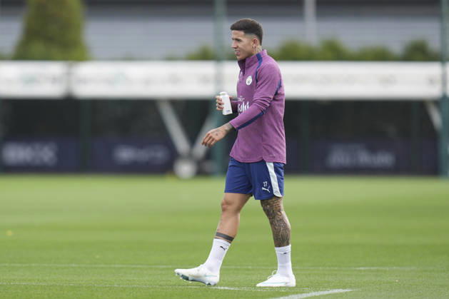 Manchester City Training, Champions League Enzo Fernández of Manchester City walks out to the pitch before the training session ahead of UEFA Champions League matchday 2 vs Paris Saint-Germain, Manchester City at Joie Stadium, Etihad Campus, Manchester, England on 13 October 2026 Credit: Steve Flynn Every Second Media Editorial use only. All images are copyright Every Second Media Limited. No images may be reproduced without prior permission. Copyright: xIMAGO EveryxSecondxMediax ESM-2218-0156 StevexFlynnx xEveryxSecondxMediax