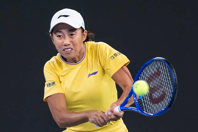 October 13, 2026, Wuhan, Hubei, China: Chinese tennis player Shuai Zhang, seen in action during the Wuhan Open final match played at the Optics Valley International Tennis Center against American tennis player Ashlyn Krueger (Not in picture) in Wuhan. Ashlyn Krueger defeated Shuai Zhang with a score of 6-3, 6-0. 2026 WTA, Tennis Damen Wuhan Open: Ashlyn Krueger - Shuai Zhang In Wuhan, China - 13 Oct 2026  - ZUMAs197 20261013_aaa_s197_159 Copyright: xRenxYongx