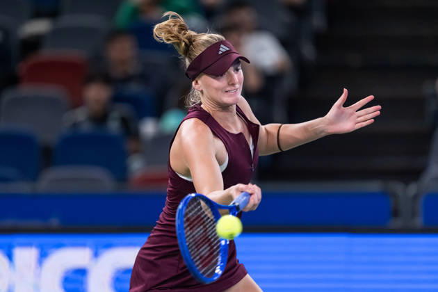 October 13, 2026, Wuhan, Hubei, China: American tennis player Ashlyn Krueger, seen in action during the Wuhan Open final match played at the Optics Valley International Tennis Center against Chinese tennis player Shuai Zhang (Not in picture) in Wuhan. Ashlyn Krueger defeated Shuai Zhang with a score of 6-3, 6-0. 2026 WTA, Tennis Damen Wuhan Open: Ashlyn Krueger - Shuai Zhang In Wuhan, China - 13 Oct 2026  - ZUMAs197 20261013_aaa_s197_168 Copyright: xRenxYongx