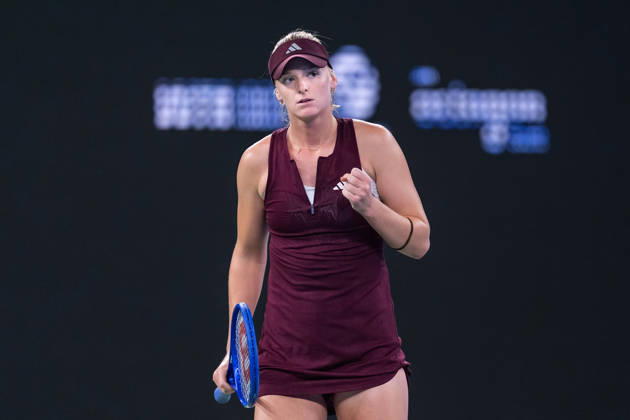 October 13, 2026, Wuhan, Hubei, China: Ashlyn Krueger of USA celebrates her win against Shuai Zhang of China (not in view) during their women s singles match on day 2 of Wuhan Open at the Optics Valley International Tennis Center in Wuhan. Ashlyn Krueger defeated Shuai Zhang with a score of 6-3, 6-0. 2026 WTA, Tennis Damen Wuhan Open: Ashlyn Krueger - Shuai Zhang In Wuhan, China - 13 Oct 2026  - ZUMAs197 20261013_aaa_s197_178 Copyright: xRenxYongx