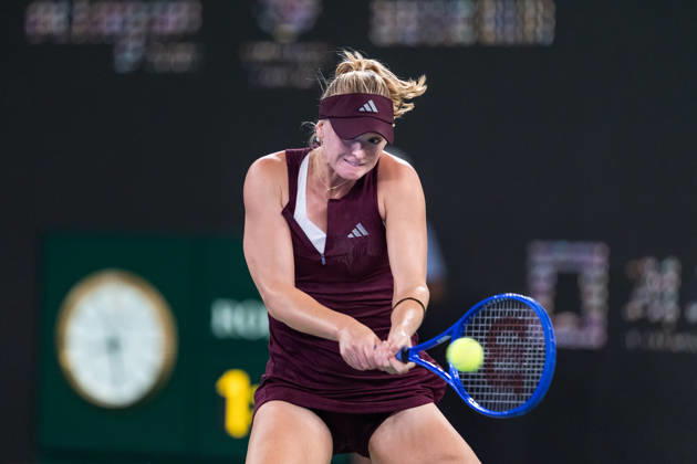 October 13, 2026, Wuhan, Hubei, China: American tennis player Ashlyn Krueger, seen in action during the Wuhan Open final match played at the Optics Valley International Tennis Center against Chinese tennis player Shuai Zhang (Not in picture) in Wuhan. Ashlyn Krueger defeated Shuai Zhang with a score of 6-3, 6-0. 2026 WTA, Tennis Damen Wuhan Open: Ashlyn Krueger - Shuai Zhang In Wuhan, China - 13 Oct 2026  - ZUMAs197 20261013_aaa_s197_185 Copyright: xRenxYongx