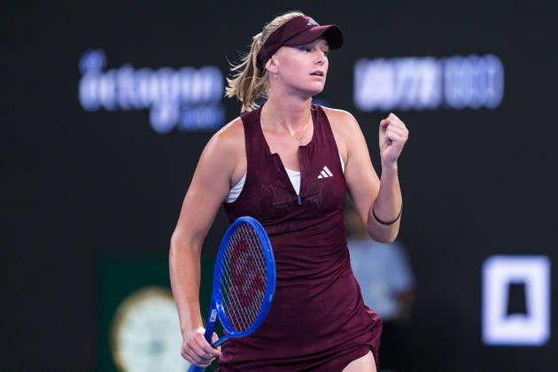 October 13, 2026, Wuhan, Hubei, China: Ashlyn Krueger of USA celebrates her win against Shuai Zhang of China (not in view) during their women s singles match on day 2 of Wuhan Open at the Optics Valley International Tennis Center in Wuhan. Ashlyn Krueger defeated Shuai Zhang with a score of 6-3, 6-0. 2026 WTA, Tennis Damen Wuhan Open: Ashlyn Krueger - Shuai Zhang In Wuhan, China - 13 Oct 2026  - ZUMAs197 20261013_aaa_s197_190 Copyright: xRenxYongx