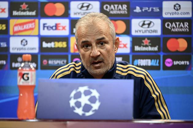 Ahead of Aston Villa v Fenerbahce - UEFA Champions League BIRMINGHAM, UNITED KINGDOM - OCTOBER 13 : Fenerbahce head coach Ismail Kartal speaks to members of the media during a press conference, PK, Pressekonferenz ahead of the UEFA Champions League match day two between Aston Villa and Fenerbahce at Villa Park in Birmingham, United Kingdom on October 13, 2026. Rasid Necati Aslim Anadolu Birmingham United Kingdom. Editorial use only. Please get in touch for any other usage.  Copyright: x2026xAnadoluxRasidxNecatixAslimx