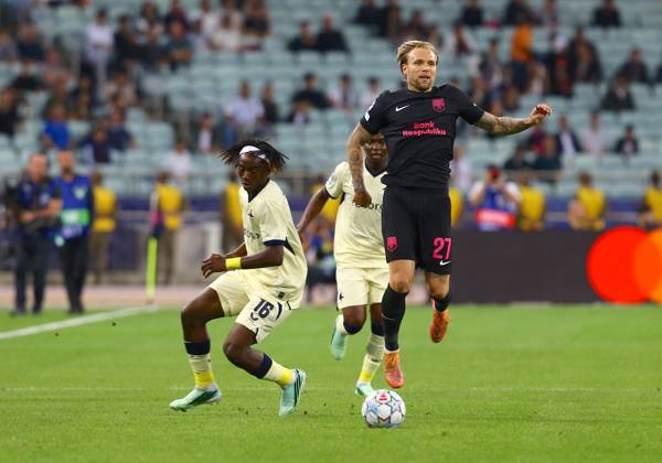 Sabah FK v Slavia Prague - UEFA Champions League BAKU, AZERBAIJAN - OCTOBER 13 : Tymoteusz Puchacz of Sabah FK in action during the UEFA Champions League match day two between Sabah FK and Slavia Prague at Olympic Stadium in Baku, Azerbaijan on October 13, 2026. Resul Rehimov Anadolu Baku Azerbaijan. Editorial use only. Please get in touch for any other usage.  Copyright: x2026xAnadoluxResulxRehimovx