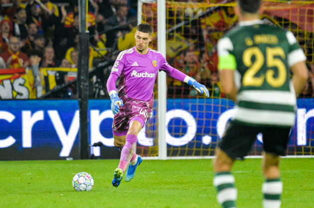 FOOTBALL : RC Lens vs Sporting Club Portugal - Ligue des Champions - Phase de Ligue - Journée 2 - 13 10 2026 Robin Risser (RC Lens) LensFrance  Copyright: xBaptistexAutissierx