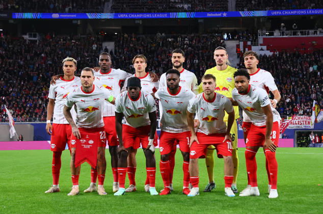 RB Leipzig - PSV Eindhoven Champions League Leipzig, 13.10.2026, Red Bull Arena, UEFA Champions League , RBLeipzig (GER) vs. PSV Eindhoven (NED) , Im Bild: RB Leipzig, Mannschaftsbild, Startelf ,