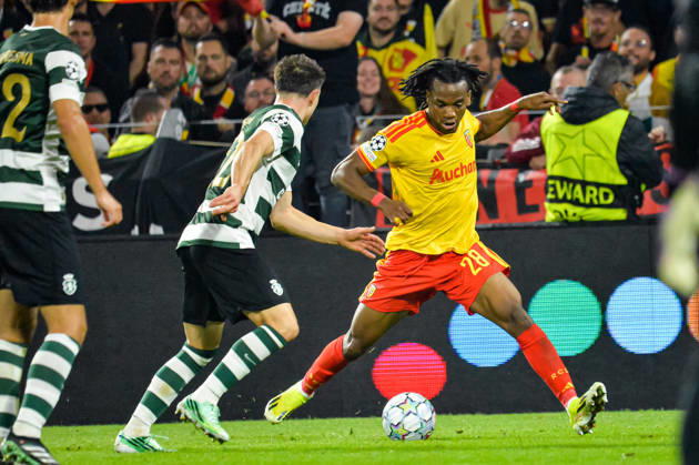 FOOTBALL : RC Lens vs Sporting Club Portugal - Ligue des Champions - Phase de Ligue - Journée 2 - 13 10 2026 Junior Kadile (RC Lens) LensFrance  Copyright: xBaptistexAutissierx